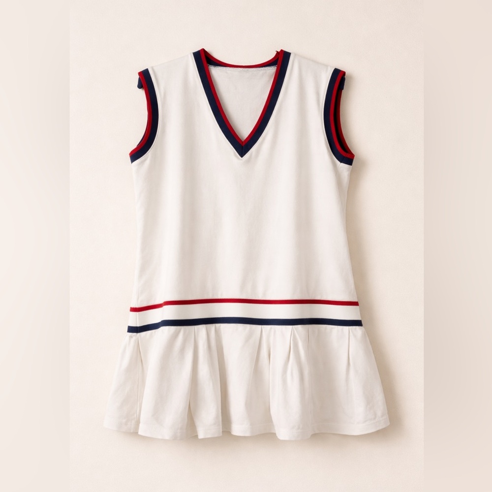 Vintage Americana tank with pleated peplum bottom